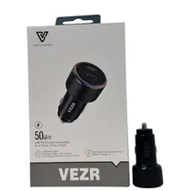 Carregador Vezr p/Auto VC01 50W Black