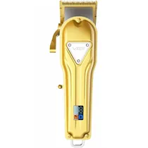 Maquina de Cortar Cabelo VGR V-140 / 2500MAH / Recarregavel / Bivolt - Dourado