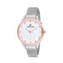 Relogio Analogico Feminino Daniel Klein Fiord DK12204-4 - Prata e Rosa Ouro