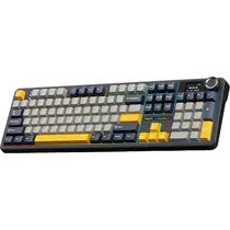 Teclado Gamer Mecânico Aula F108 Pro 100% RGB USB-C Switch Reaper - Cinza (Inglês)
