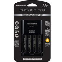 Carregador de Bateria Panasonic Quick + Pilha Eneloop Pro K-KJ17KHCA4A AA 2550MAH - 4 Unidades