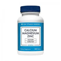 Calcium, Magnesium, Zinc The Vitamin Shoppe 100 Tablets