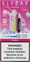 Vape Descartável Elf Bar Ice King - Peach+ 40000 Puffs