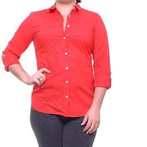 Camisa Tommy Hilfiger Feminina 1A67662955-645 SM - Vermelho