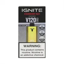 Dispositivo Descartavel Ignite V120 Pro 12000 Puffs Gold Strawberry Razz