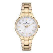 Relogio Analogico Feminino Daniel Klein DK.1.12714-3 Premium Ladies / Pulseira de Aco Inoxidavel - Dourado