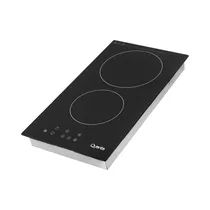 Cocina Eléctrica Infrarroja Quanta QTCEI300 2 Hornallas 220V Negro - Plata