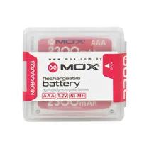 Pilha Mox MOB4AAA23 - AAA - 2300MAH - 4 Unidades - Recarregável