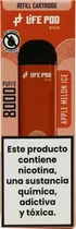 Vape Descartável Life Pod - Apple Melon Ice - 8000 Puffs