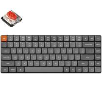 Teclado Gamer Mecanico Keychron K3 Max RGB Sem Fio Switch Vermelho - Cinza (Ingles)