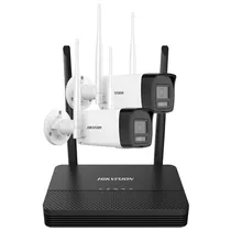 CCTV de Vigilancia NVR Hikvision NKS422W0H Kit 4CH / 2 Cam / Wi-Fi 6 / Lan - Preto
