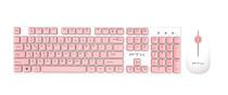 Teclado/Mouse Wir FTX FTXGK600 Espanol Blanco/Rosa