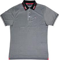 Outlet Camiseta Polo Psycho Bunny B6K126 Masculina - Cinza Preto