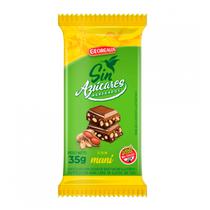 Barra Chocolate Georgalos Ao Leite Sem Acucar com Amendoim 35G