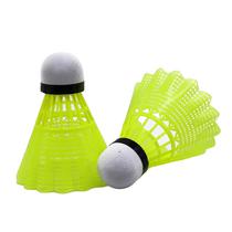 Peteca para Badminton Nylon e Cortica c/ 3 Unidades Amarelo