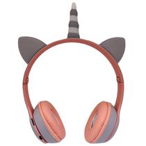 Fone JST-J47 Unicornio Bluetooth LED Pink Gray