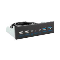 Gaveta para Gabinete 5.25" Hub Interfaces / 2 USB 3.0 / 2 USB 2.0 / USB-C 3.2 Gen 2 - Preto