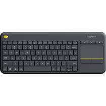 Teclado Sem Fio Logitech K400 Plus com Touchpad - Preto (Espanhol)