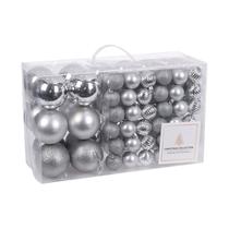 Set de Pelotas Navidenas KPM 048839 Plata 94 Unidades