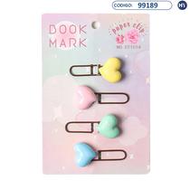 Clip Book Mark DT1014 - Coracoes 4 Unidades - F0444