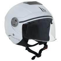 Capacete MT Helmets City Eleven SV Gloss - Aberto - Tamanho M - com Oculos Interno - Branco