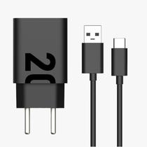 Carregador / Adaptador de Parede Motorola Turbo 20W + Cabo USB-C - Preto