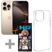 Apple iPhone 16 Pro A3083 Esim 128GB/8GB Ram de 6.3" 48+48+12MP/12MP - Desert Titanium + Capinha + Película