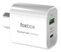 Foxbox Cargador Celular Flux PD20W USB+Tipo C Blanco s/C