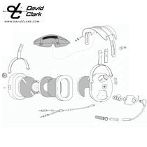 David Clark Parts H10 Stirrup & Clamp Kit 22378G-12