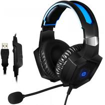 Headset Gaming HP H320GS 7.1 com USB para PC - Preto/Azul