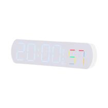 Reloj Digital de Mesa Satellite AC-T6882 LED Blanco - Celeste