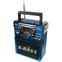 Radio Portatil Ecopower EP-F80B - USB/SD/Aux - AM/FM - Bluetooth - com Lanterna - Azul