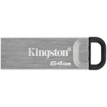 Pen Drive de 64GB Kingston Datatraveler Kyson DTKN USB 3.2 - Prata