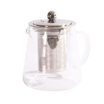 Chaleira Bule de Vidro com Infusor Inox Vai Direto Ao Fogo Cor Transparente 550ML.