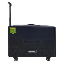 Speaker Ecopower EP-S204 8" X2/ 200W/ Bluetooth/ USB/ Aux/ Microfone - Preto