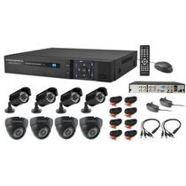 DVR Gravador Powerpack DVRCA-088 Kit 8 Cameras/4 Interior/4 Exterior