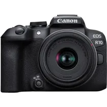 Câmera Digital Canon Eos R10 RF-s 18-45MM F4.5-6.3 Is STM Kit - Black