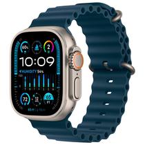 Apple Watch Ultra 2 49MM MREG3LZ/ A com Double Tap Gesture / Sirena de 86DB / Pulseira Ocean One Size / Titanium Case - Blue