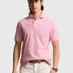 Polo Ralph Lauren Caballero Remera Cuello Polo Lisa s/M L Rosado
