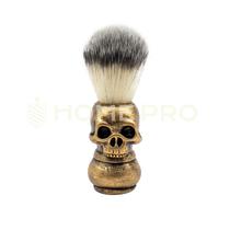 Pincel de Barba para Barbeiro Caveira - Dourado