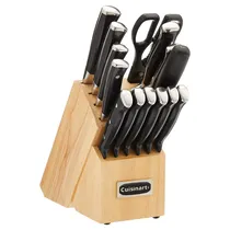 Jogo de Facas com Bloco Cuisinart C77BTR-15P Classica Rebite Triplo - 15 Peças