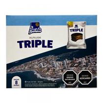 Alfajor Punta Ballena Triple Recheio Doce de Leite Cobertura Chocolate Ao Leite 8X60G