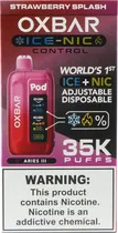 Vape Descartável Oxbar Ice-Nic Strawberry Splash - 35000 Puffs