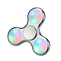 Spinner Fidget Anti Stress LED Chroma Prata