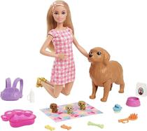 Boneca Barbie e Filhotinhos Recem-Nascidos Mattel - HCK74/HCK75