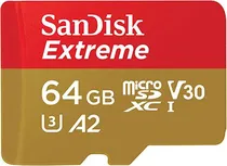 Cartão Micro SD Sandisk Sdsqxah 64GB Extreme 170-80 MB/s