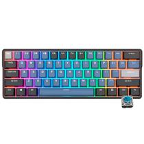 Teclado Mecanico Royal Kludge RK61 Plus, 60%, RGB, Click Wireless, s/Fio, Switch Blue, RK61PLUS-Blac-Q, Indigo