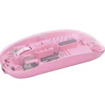 Mouse Satellite A-773G Rosa Transparente Recarregavel , Wireless 2.4GHZ, Bluetooth