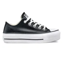 Calzado Converse Plataforma Alta Ox Cuero Negro Fem N56 Cod:CT09830002