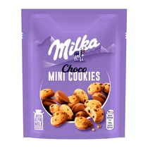 Mini Cookies Milka com Gotas de Chocolate Pacote com 110G